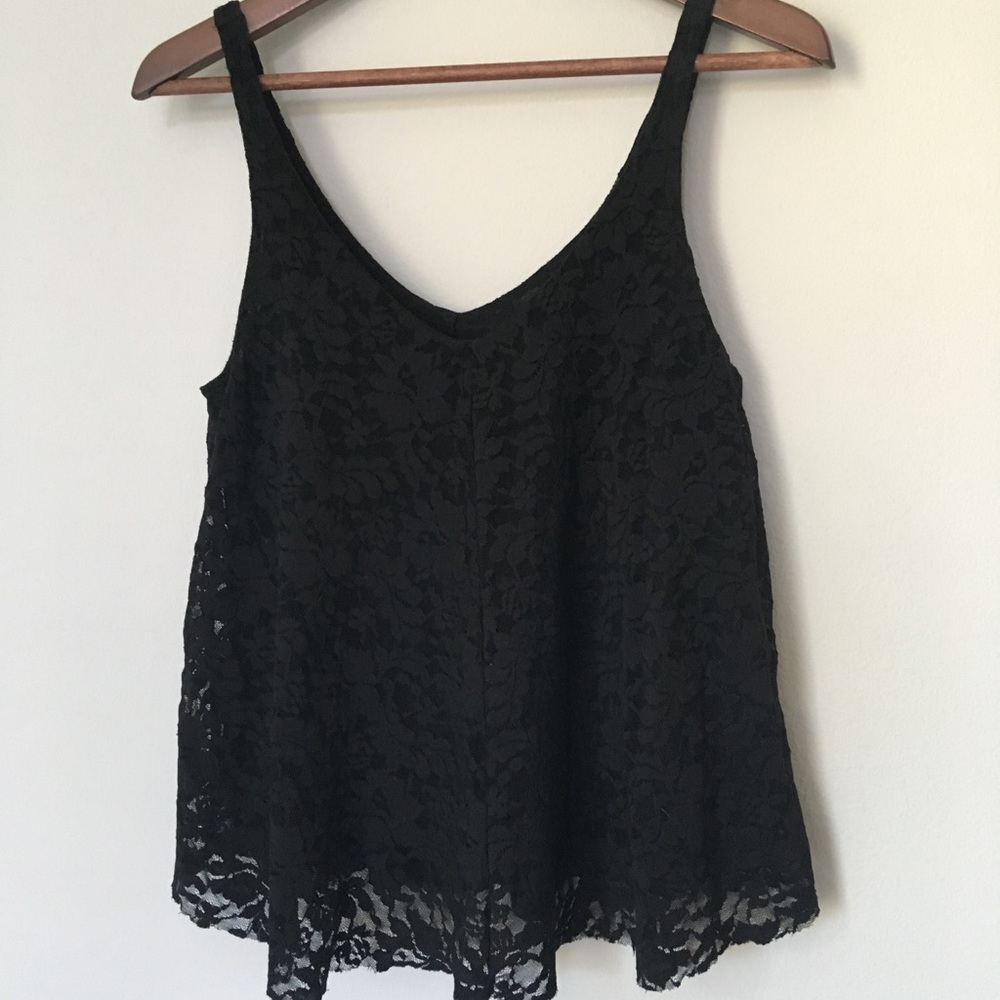 American Eagle Black Lacey Tank